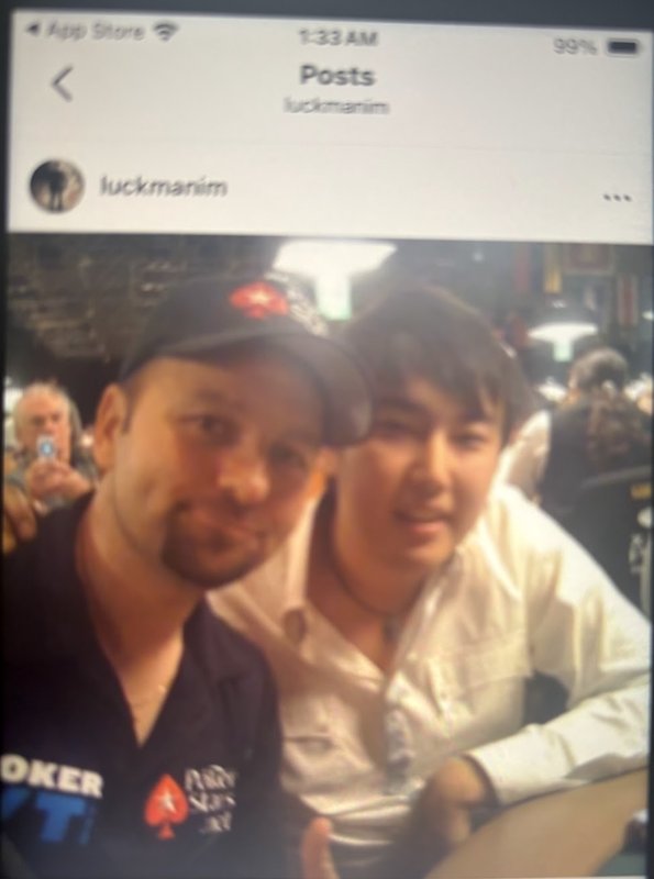 Jae Lim at a live poker tournament